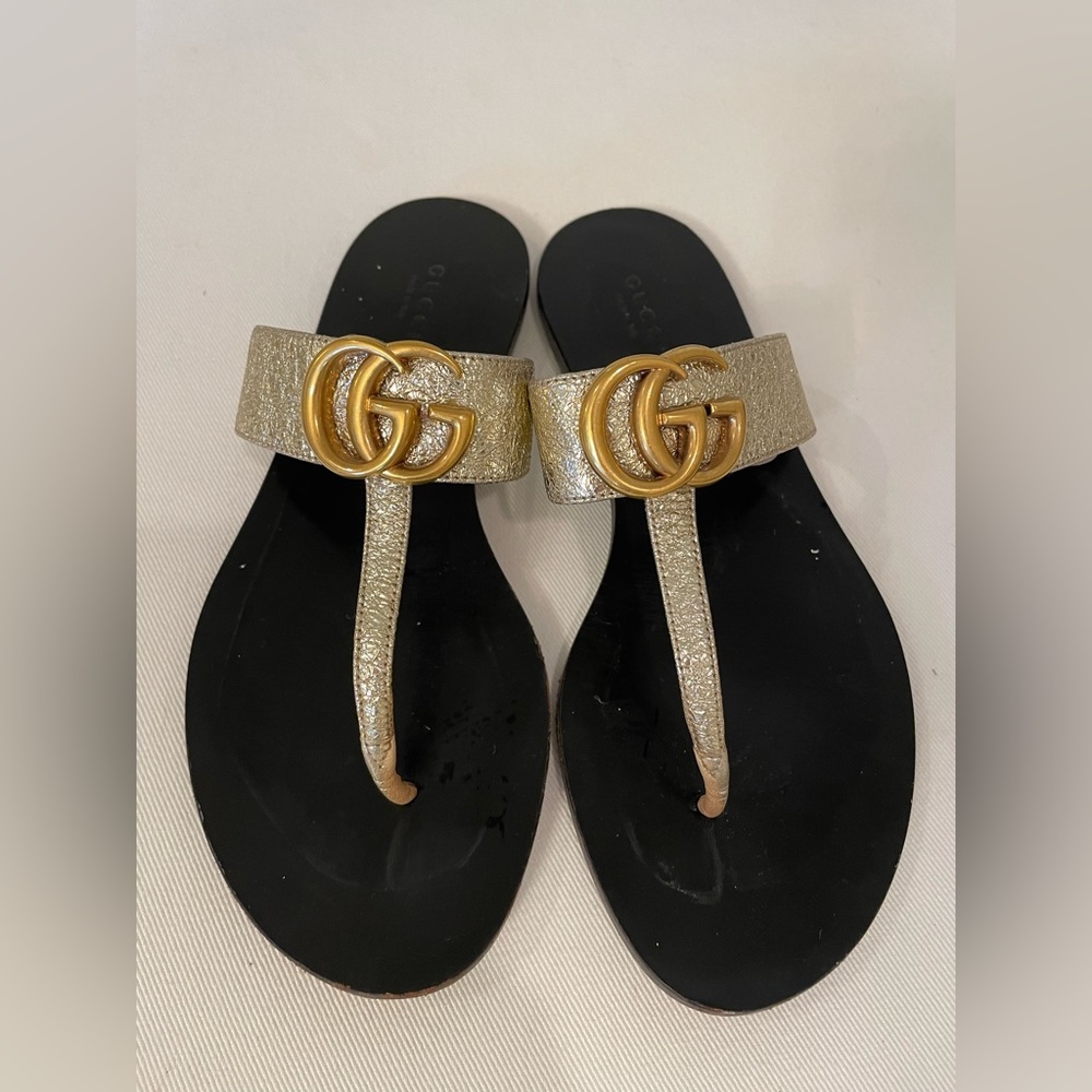 GUCCI Platino Sandals Size 36 (6).